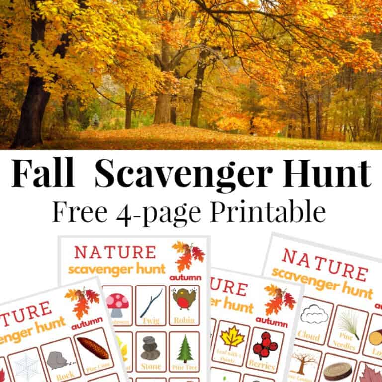 Fall Scavenger Hunt Free Printable