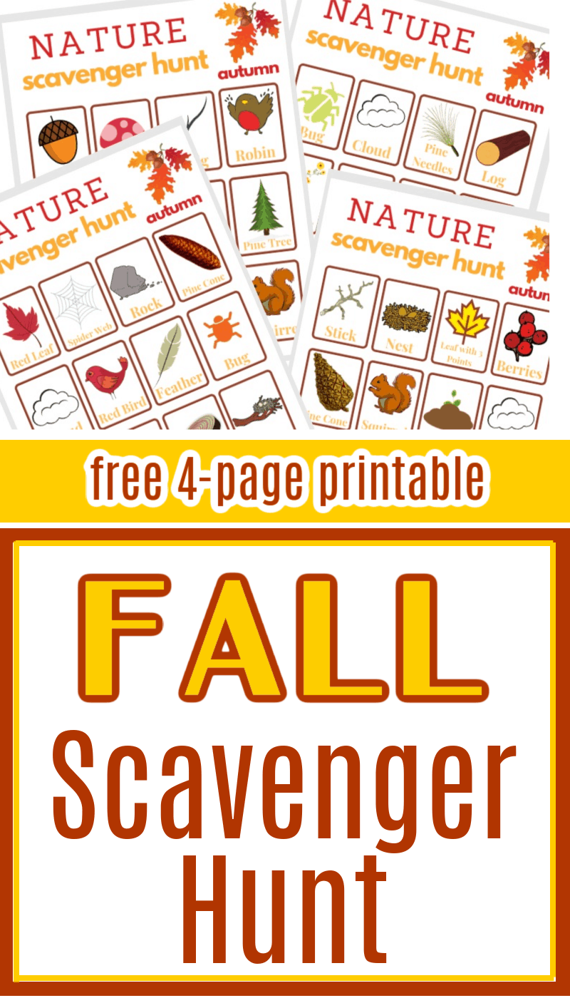 Fall Scavenger Hunt Free Printable - Organized 31