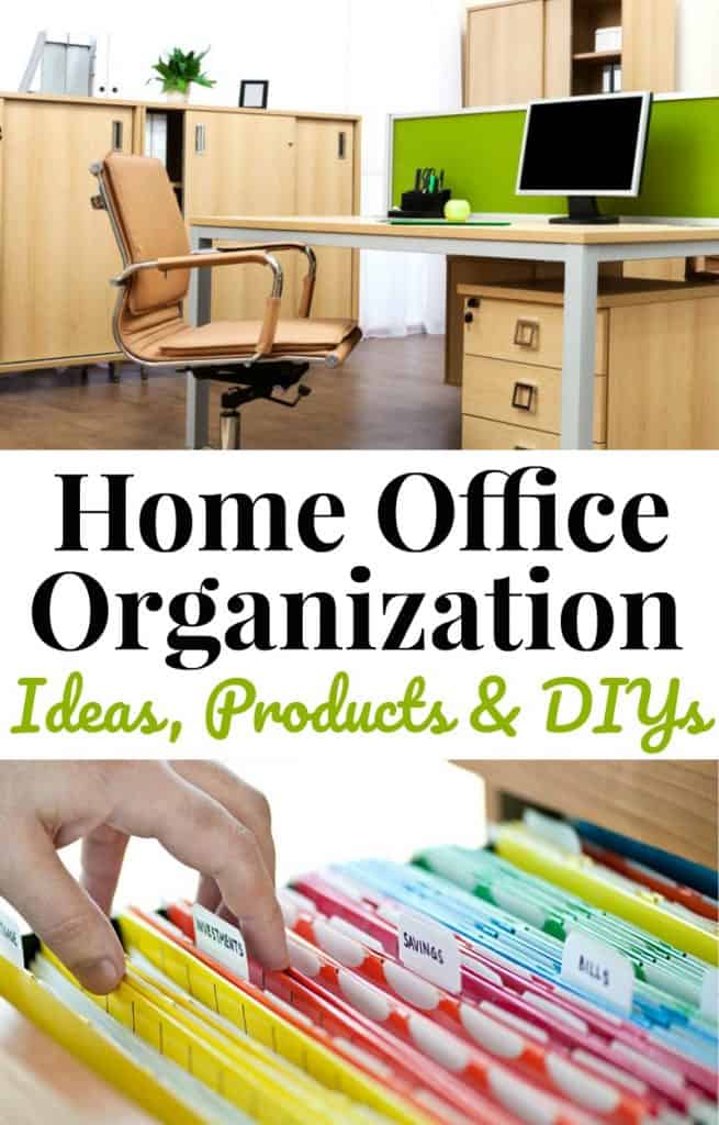 top image - sleek modern office, bottom image - colorful file folders