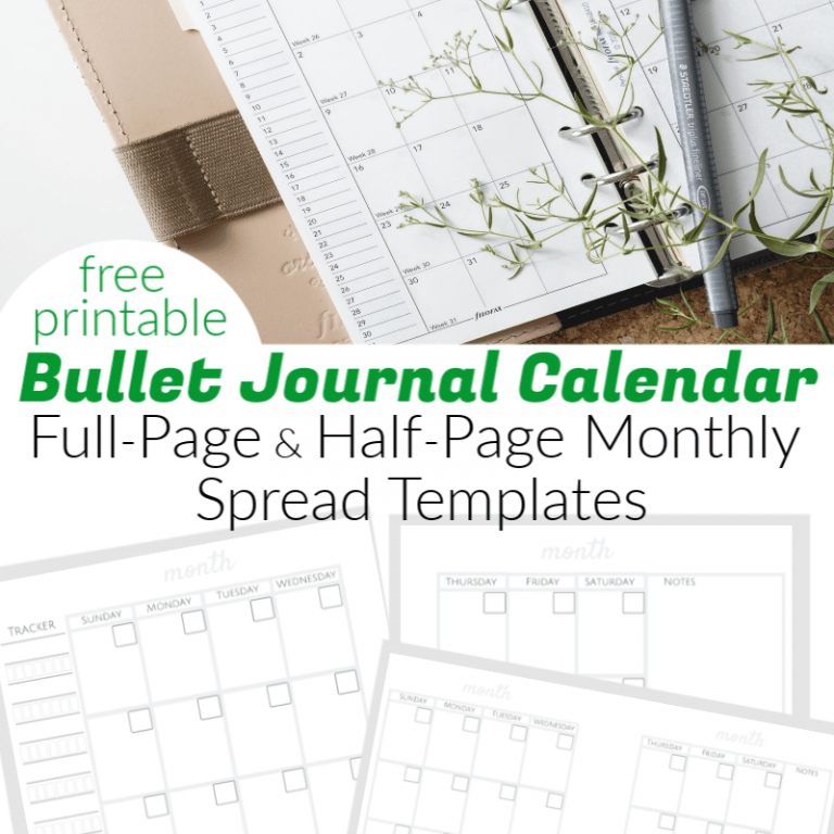 Bullet Journal Calendar