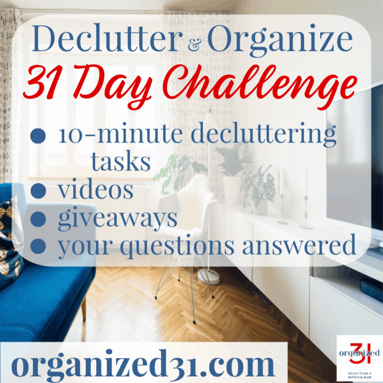 31 Day Declutter Challenge in 10-Minutes a Day