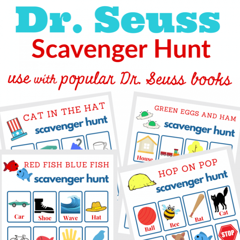 Dr. Seuss Books Scavenger Hunt