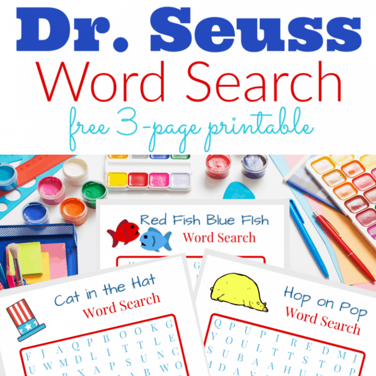 Free Dr. Seuss Word Search Printable