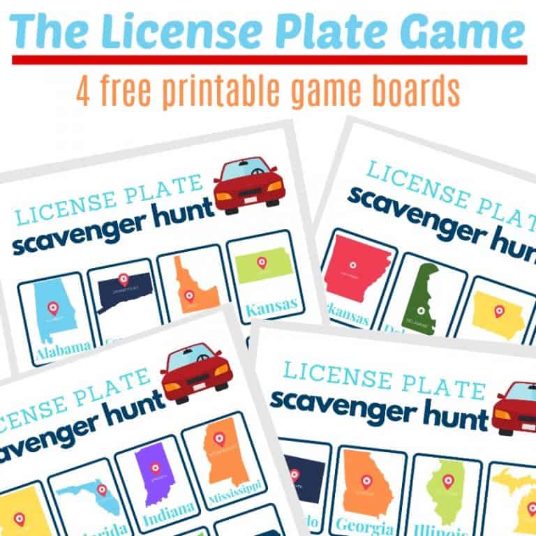 License Plate Game – Scavenger Hunt