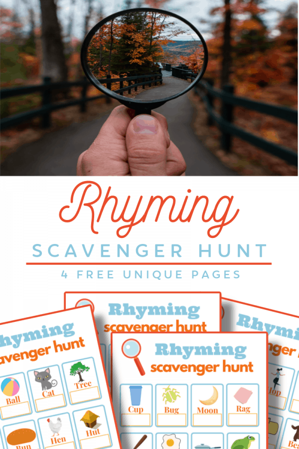 Rhyming Scavenger Hunt - Organized 31