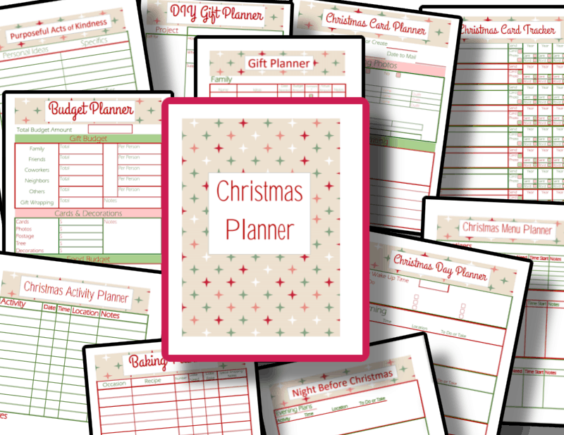 red and green planner images
