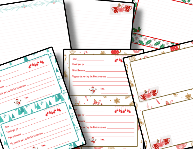 Christmas themed note cards