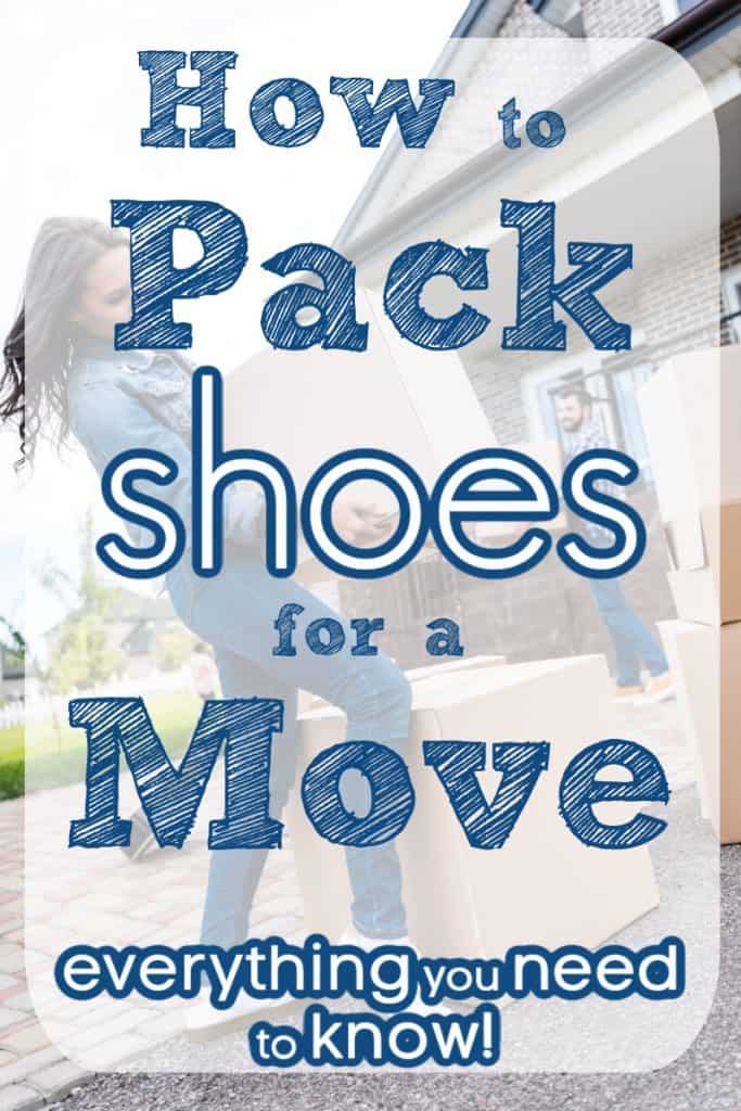 woman lifting moving box with overlay text