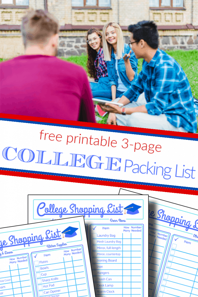 top - students talking in court yard, bottom - 3 packing lists pdf