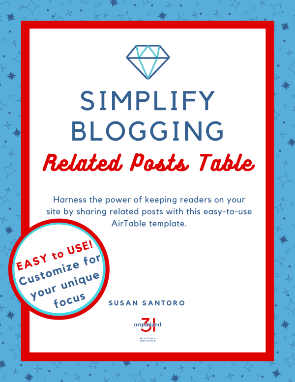 red and blue cover of ebook Simplify Blogging - Related Posts Table