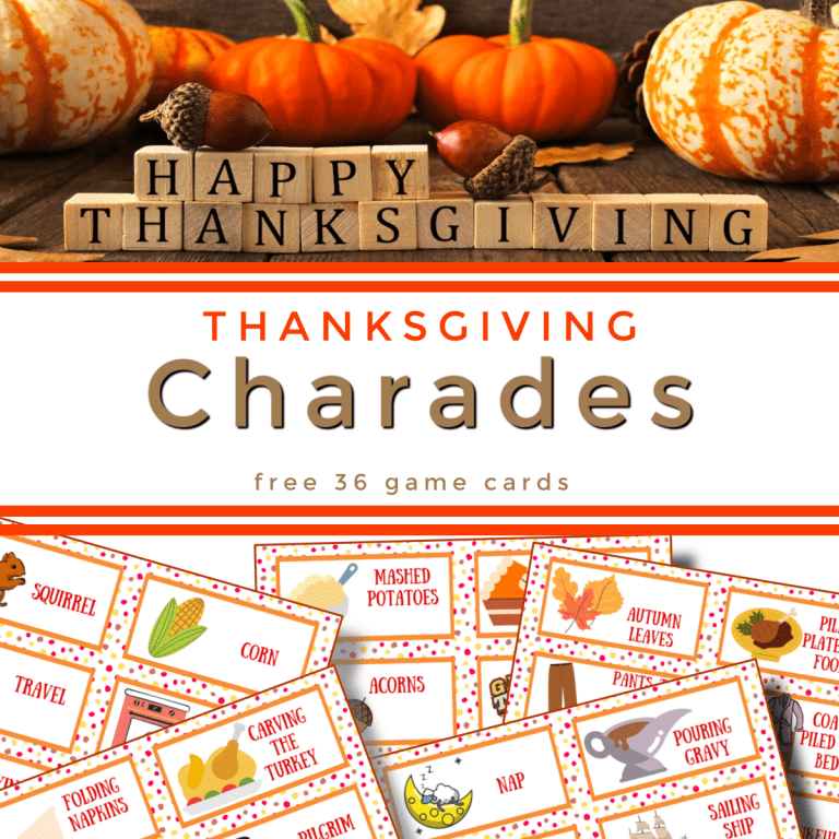 Free Thanksgiving Charades