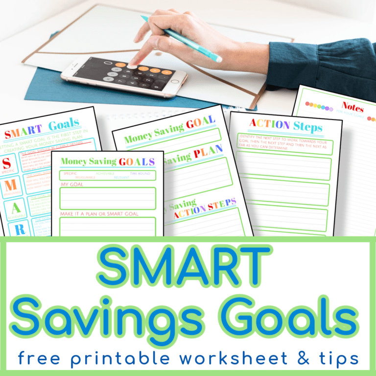 SMART Savings Goals Free Printable for Military Families