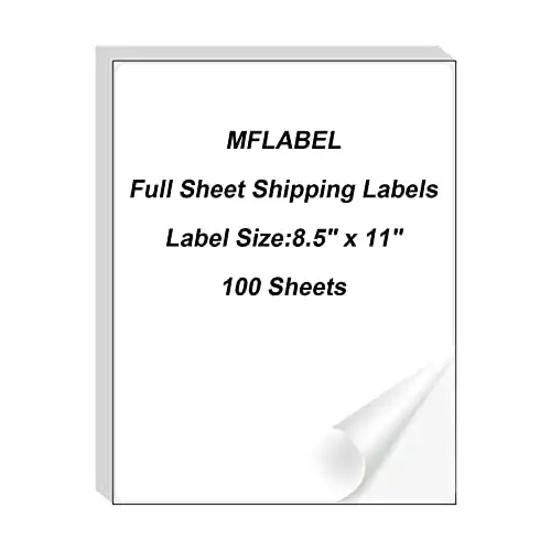 Full Sheet Sticker Labels 8-1/2" x 11"Labels for Printers