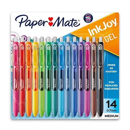 Paper Mate InkJoy Pens, Gel Pens, Medium Point (0.7 mm)