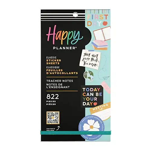 Happy Planner Sticker Pack for Teachers, Back-to-School Accessories