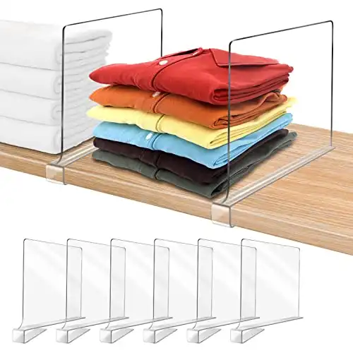 Acrylic Shelf Dividers for Closet