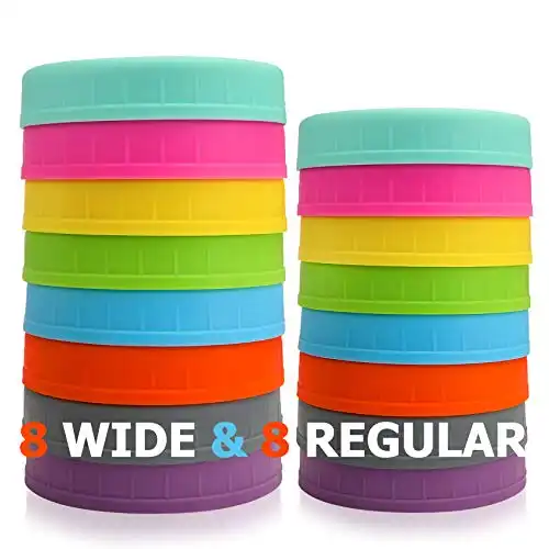 Colored Plastic Mason Jar Lids