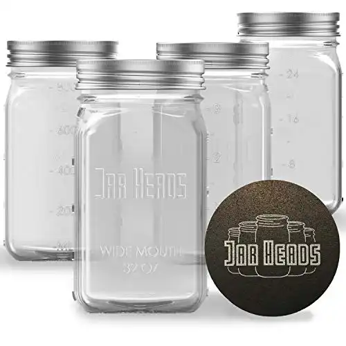 JAR HEADS Canning Jars Wide Mouth