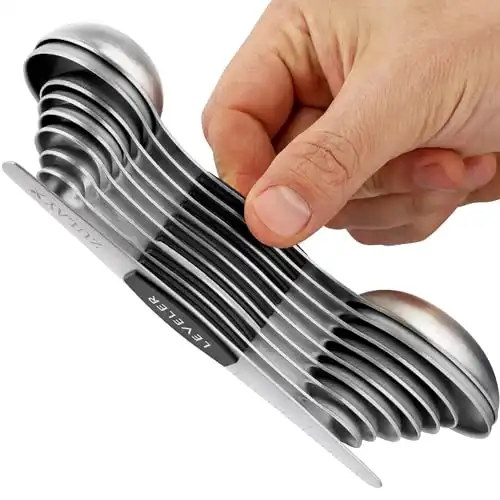 Kitchen Stackable Magnetic Spoons Set of 9