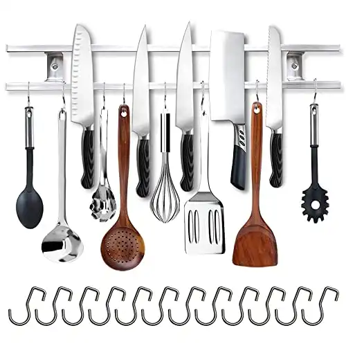 18 Inch Magnetic Knife and Utensil Holder for Wall Mount